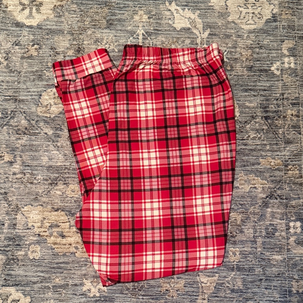 Croft & Barrow Red Plaid Women's Joggers
